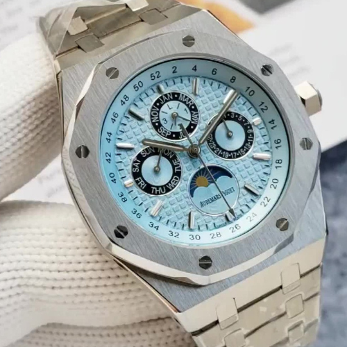 Audemars Piguet Royal Oak with a Blue Dial and Silver Steel Design